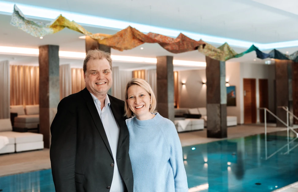 Gastgeber Dr. Andreas und Henrike Färber im Hotel Klosterhof in Bayerisch Gmain