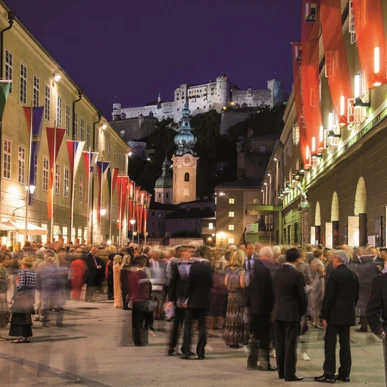 Blick auf die Festspielstadt Salzburg